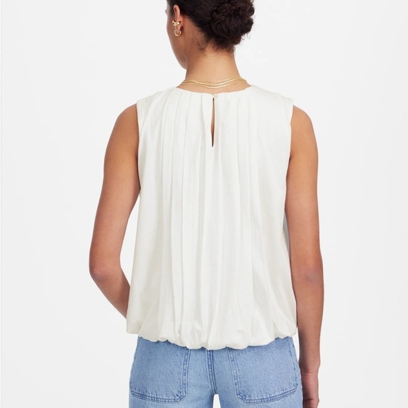 Madewell Sleeveless Crewneck Bubble Top - Picture 4 of 5